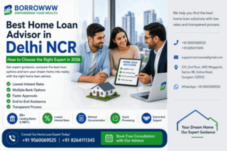 Best home loan advisor in Delhi NCR helping a couple review home loan documents